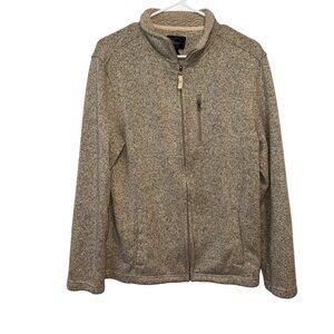 G.H. Bass & Co. Mens Beige Full-Zip Sherpa-Lined Jacket M Polyester Stylish Warm